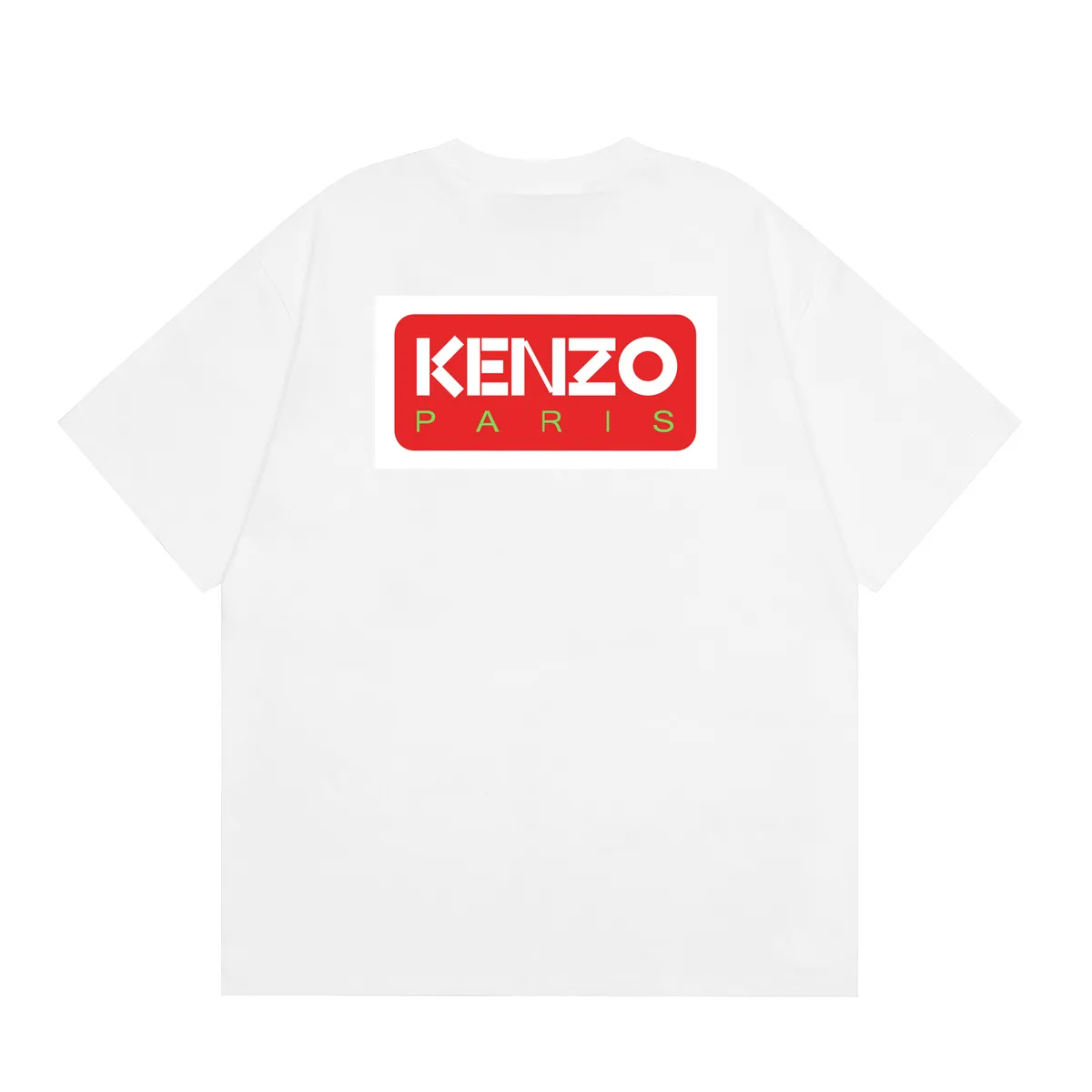 KENZO 23 early autumn new men's and women's Same Style short-sleeved T-shirt is the iconic clothing in KENZOSeries. This season. This clothing has a small KENZO Paris LOGO embroidered patch on the chest. There is a large printed LOGO on the back. It adds street style. Color: Black, Apricot, White, Tibetan Blue, Seagull Gray. Pink Size: M L XL XXL. Three standards: K 63